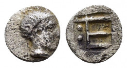 IONIA.Kolophon.(Circa 450-410 BC).Obol.

Obv : Laureate head of Apollo right.

Rev : TE.
Within incuse square, two dots behind.
Klein 403. 

Condition...