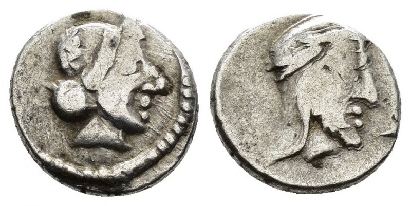 CILICIA.Mallos.Tiribazos.(388-380 BC).Obol.

Obv : Head of Aphrodite to right. 
...