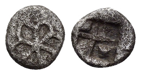 ASIA MINOR. Uncertain. (5th/4th Century BC).Hemiobol.

Obv : Stylised blossom wi...