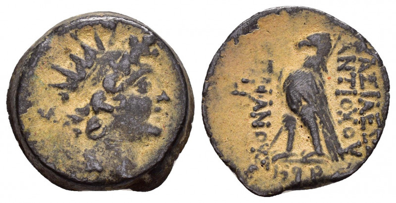 SYRIA.Seleukid Kings.Antioch.Antiochos VIII.(121-96 BC).Ae.

Obv : Radiate and d...