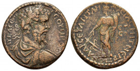 PONTUS. Amasia.Septimius Severus.(193-211).Ae.

Obv : AV K Λ CEΠT CEOVHPOC.
Laureate, draped and cuirassed bust right.

Rev : AΔP CEV ANT AMACIAC...