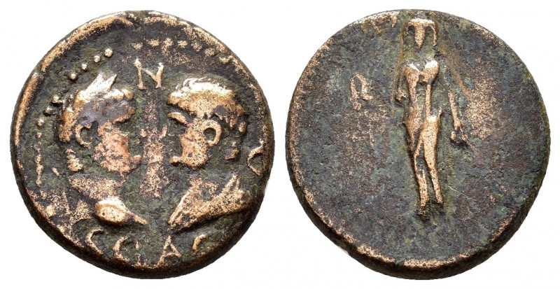 AEOLIS.Aegae.Titus & Domitian.(69-79 & 69-81). Ae. 

Obv : ϹƐΒΑϹΤΩΝ.
Laureate he...