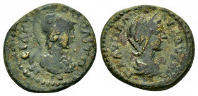 MYSIA.Miletopolis.Plautilla.(202-205).Ae.

Obv : ΠΛΑΥΤΙΛΛΑ ΑΥΓΟΥΣΤ.
Draped bust to right.

Rev : ΜΕΙΛΗΤΟΠΟΛΕΙΤΩΝ.
Helmeted bust of Athena right, weari...