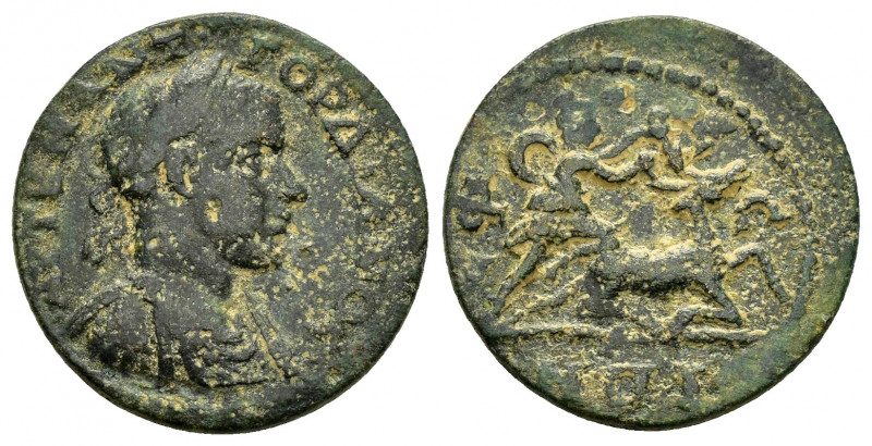 IONIA.Ephesus.Gordian III.(238-244).Ae.

Obv : ΑΥΤ Κ Μ ΑΝΤ ΓΟΡΔΙΑΝΟϹ.
Laureate, ...