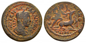 IONIA.Ephesus. Gallienus.(253-268).Ae.

Obv : AVT K Π ΛIK ΓAΛΛIHNOC.
Laureate, draped and cuirassed bust of Gallienus to right.

Rev : EΦECIΩN Γ ...