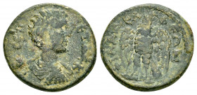 LYDIA.Philadelphia. Geta.(198-209).Ae.

Obv : Λ CEΠ ΓETAC K.
Draped and cuirassed bust to right.

Rev : ΦΙΛAΔEΛΦEΩN.
Eagle with spread wings sta...