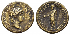 LYDIA.Sardes.Nero.(54-68).Ae.

Obv : ΝΕΡΩΝ ΚΑΙϹΑΡ.
laureate head right.

Rev : ƐΠΙ ΤΙ ΜΝΑϹƐΑ ϹΑΡΔΙΑΝΩΝ.
Zeus standing, l., with eagle and staff;...