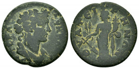 LYDIA.Thyateira.Pseudo-autonomous issue.(Early to Middle of 2nd Century).Ae.

Obv : IЄPA CVNKΛHTOC.
Draped bust of youthful Senate right.

Rev : ΘVATЄ...