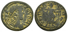 LYDIA.Tripolis.Pseudo-autonomous issue.Time of Philip I.(244-249).Ae. 

Obv : IЄPA BOYΛH.
Laureate, veiled and draped bust of the Boulé to right.C/K :...