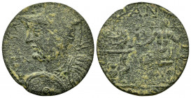 CARIA.Antiochia ad Maeandrum.Gallienus.(253-268).Ae.

Obv : AY K Π ΓAΛΛIHNOC.
Radiate, helmeted, draped and cuirassed bust left, holding spear and shi...