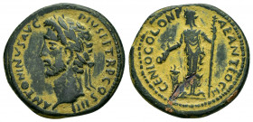 PISIDIA.Antioch.Antoninus Pius.(138-161).Ae.

Obv : ANTONINVS AVG PIVS PP TR P COS IIII.
Laureate head right.

Rev : GENIO COLONIAE ANTIOCH.
Gen...