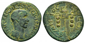 PISIDIA. Antioch.Trajanus Decius.(249-251).Ae.

Obv : IMP CAES TRAIAN DECIVS AV.
Radiate, draped and cuirassed bust right.

Rev : ANTIOCHI COL CA, S R...