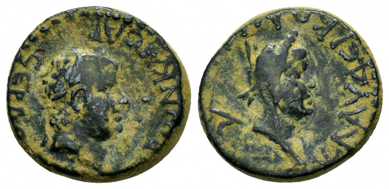 LYCAONIA.Iconium.Nero.(54-68).Ae.

Obv : ΝЄΡωΝ ΚΑΙCΑΡ CЄΒΑCΤΟC.
Laureate head to...