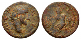 LYCAONIA.Iconium.Antoninus Pius.(138-161).Ae.

Obv : ANTON AVG P.
Head to right. 

Rev : COL ICO.
River-god, head to right, reclining left on urn from...