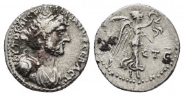 CAPPADOCIA.Caesarea.Hadrian.(117-138).Hemidrachm. 

Obv : VTO KAIC TPAI AΔPIANOC CЄBACT.
Laureate head right, with slight drapery. 

Rev : ЄT Є.
Nike ...