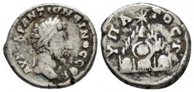 CAPPADOCIA.Caesarea.Marcus Aurelius.(161-180).Didrachm. 

Obv : ΑΥΤΟΚΡ ΟΥΗΡΟϹ ϹƐΒΑϹΤΟϹ.
Bare head right.

Rev : ΥΠΑΤΟϹ Β.
Mount Argaeus with trees; ab...