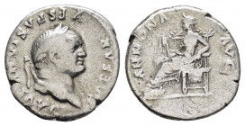 VESPASIAN.(69-79).Rome.Denarius.

Obv : CAESAR VESPASIANVS AVG.
Head of Vespasian, laureate, right.

Rev : ANNONA AVG.
Annona, draped, seated le...