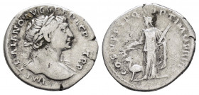 TRAJAN.(98-117).Rome.Denarius.

Obv : IMP TRAIANO AVG GER DAC P M TR P.
Bust of Trajan, laureate, draped, right.

Rev : COS V P P S P Q R OPTIMO PRINC...