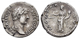 HADRIAN.(117-138).Rome.Denarius. 

Obv : HADRIANVS AVG COS III P P.
Head of Hadrian, right.

Rev : MONETA AVG.
Moneta standing left, holding scales an...