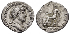 HADRIAN.(117-138).Rome.Denarius.

Obv : IMP CAESAR TRAIAN HADRIANVS AVG.
 Head of Hadrian, laureate, right.

Rev : P M TR P COS III // SAL AVG (in exe...