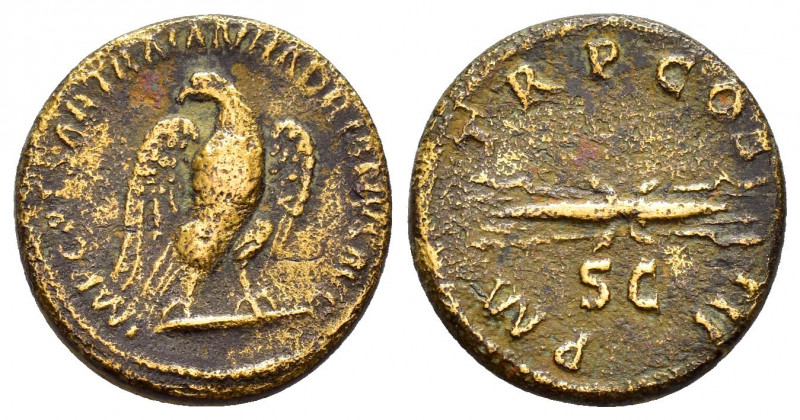 HADRIAN.(117-138).Rome.Quadrans.

Obv : IMP CAESAR TRAIAN HADRIANVS AVG.
Eagle s...