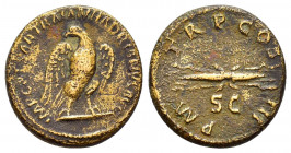 HADRIAN.(117-138).Rome.Quadrans.

Obv : IMP CAESAR TRAIAN HADRIANVS AVG.
Eagle standing right, head left, wings spread.

Rev : P M TR P COS III S C.
T...