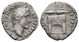 ANTONINUS PIUS.(138-161).Rome. Denarius.

Obv : ANTONINVS AVG PIVS P P.
Head of Antoninus Pius, laureate, right.

Rev : COS IIII.
Winged thunderbolt l...