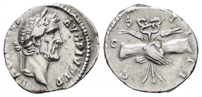 ANTONINUS PIUS.(138-161).Rome.Denarius.

Obv : ANTONINVS AVG PIVS P P.
Head o...