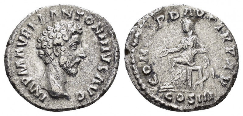 MARCUS AURELIUS. (139-161).Rome.Denarius.

Obv : IMP M AVREL ANTONINVS AVG.
H...