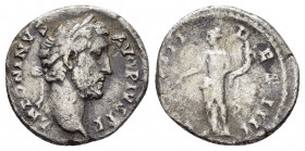 ANTONINUS PIUS.(138-161).Rome.Denarius. 

Obv : ANTONINVS AVG PIVS P P.
Head of Antoninus Pius, laureate, right.

Rev : COS III DES IIII.
Pax, draped,...