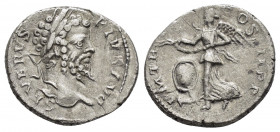 SEPTIMIUS SEVERUS.(193-211). Denarius.Rome.

Obv : SEVERVS PIVS AVG.
Head of Septimius Severus, laureate, right.

Rev : P M TR P VIII COS II P P.
Vict...