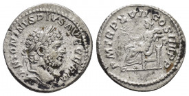 CARACALLA.(198-217).Rome.Denarius. 

Obv : ANTONINVS PIVS AVG GERM.
Head of Caracalla, laureate, right.

Rev : P M TR P XVII COS IIII P P.
Apollo, nud...