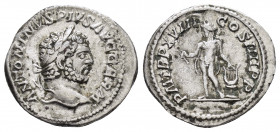 CARACALLA (198-217).Rome.Denarius. 

Obv : ANTONINVS PIVS AVG GERM.
Head of Caracalla, laureate, right.

Rev : P M TR P XVIII COS IIII P P.
Apollo, na...