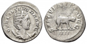 OTACILIA SEVERA.(244-249).Rome.Antoninianus. 

Obv : OTACIL SEVERA AVG.
 Bust of Otacilia Severa, diademed, draped, right.

Rev : SAECVLARES AVGG IIII...