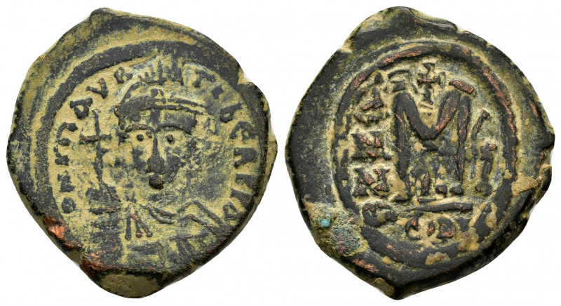MAURICE TIBERIUS.(582-602).Constantinople.Ae.

Obv : D N MAVRC TIbЄR P P AVG.
He...