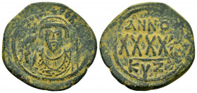 PHOCAS.(602-610).Cyzicus.Ae.

Obv : d N FOCAS PERP AVG.
Bust of Phocas facing, wearing consular robes and crown with cross on circlet, holding mapp...