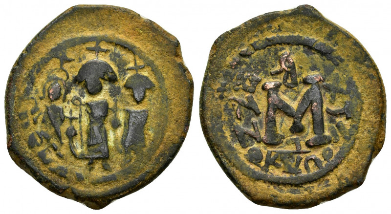 HERACLIUS.HERACLIUS CONSTANTINE and MARTINA.(610-641).Cyprus.Ae.

Obv : Heracliu...
