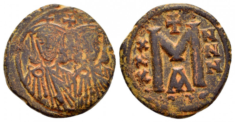 LEO III and CONSTANTINE VI.(717-741).Constantinople .Ae.

Obv : LЄON S CON.
f...