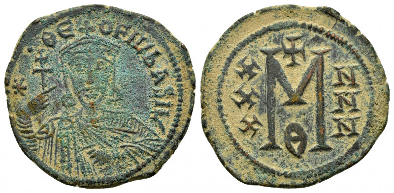 THEOPHILUS.(829-842).Constantinople.Ae.

Obv : ✷ • ΘЄOFIL ЬASIL.
Crowned facing ...