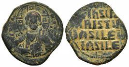 ANONYMOUS FOLLIS.Time of Basil II & Constantine VIII.(Circa 976-1025).Constantinople.Ae.

Obv : +EMMA-NOVHΛ/ IC XC.
Bust of Christ Pantocrator facing,...