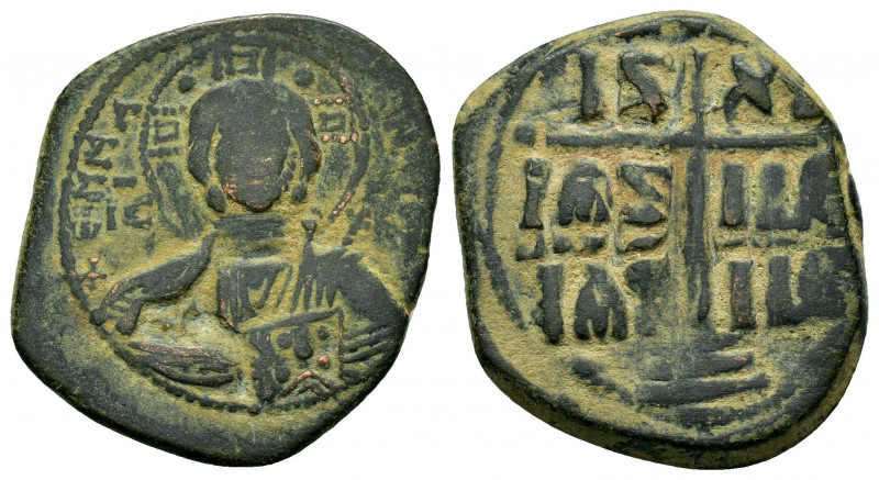 ROMANUS III.(1028-1034).Constantinople.Ae.

Obv : +EMMA NOVHA IC-XC.
Christ faci...