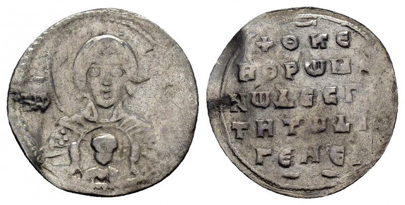 ROMANUS IV.(1068-1071).Constantinople.Miliaresion.

Obv : MHP-ΘV.
Nimbate facing...