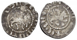 CILICIAN ARMENIA.Levon IV.(1320-1342).Sis.Takvorin.

Obv : Levon IV on horseback riding right.

Rev : Lion advancing right; cross pattée above. 

Cond...