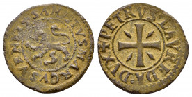 CYPRUS.Venetian occupation.Pietro Loredan.(1489-1571)BI 4 Carzie.

Obv : SANCTVS MARCVS VENET.
Rampant lion.

Rev : PETRVS LAVREDA DVX.
Cross, pellet ...