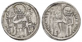 ITALY.Venezia (Venice).Giovanni Dandolo(1280-1289).Grosso.

Obv : IC - XC.
Christ Pantokrator seated facing on throne; three annulets between feet.

R...