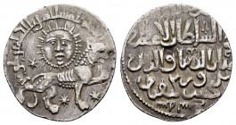 SELJUQ of RUM.Kaykhusraw II.(1211-1220).Konya.AH 639.Dirhem.

Obv : Lion advancing right, three stars around, above, personification of sun above.

Re...