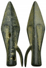 ANCIENT BRONZE ARROW HEADS.(Circa 2 th Century). Ae.

Condition : Good very fine.

Weight : 7.1 gr
Diameter : 13x44 mm
