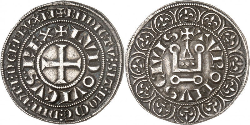 Louis IX dit Saint Louis (1245-1270). Gros Tournois 4,01 g. A/+ LVDOVICVS REX, c...