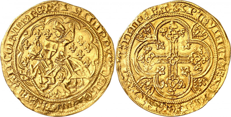 PHILIPPE VI (1328-1350).
Florin Georges, 2e émission (27 avril 1346) Montreuil-...