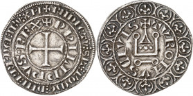 PHILIPPE VI DE VALOIS (1328-1350).
Gros Tournois (6 septembre 1329) 3,98 g.
A/ + PHILIPPVS REX. Croix. lég. extérieure : BNDICT ...
R/ + TVRONVS CI...